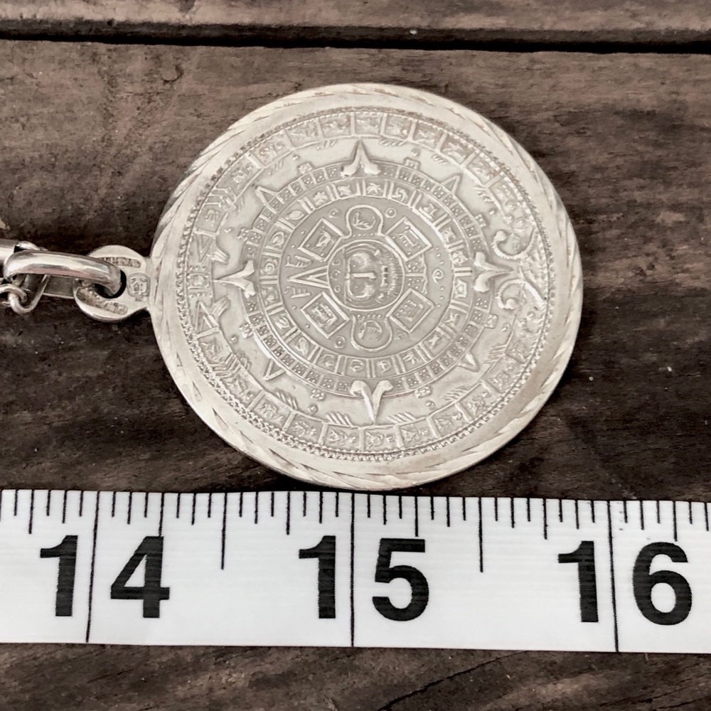 🔴 Vintage Mayan Calender Necklace ... Old English Letter "K"
